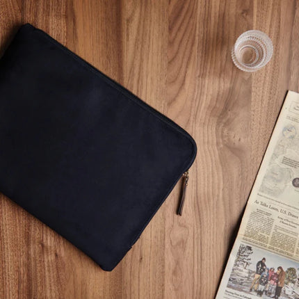 Hunton Collection Premium PU Laptop Case Brass Hardware - hospitality