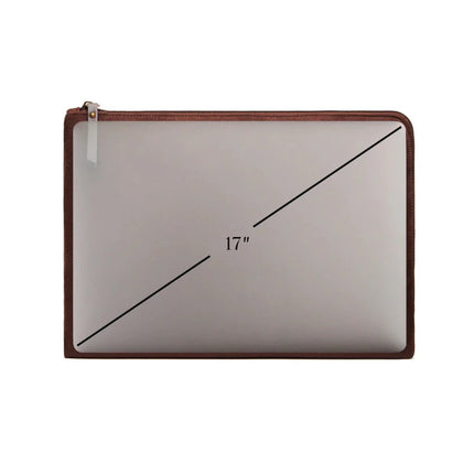 Hunton Collection Premium PU Laptop Case Brass Hardware - hospitality