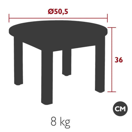 IBIZA Low Round Teak Table Ø50cm - hospitality