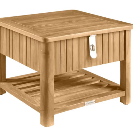 IBIZA Low Teak Table with Box - hospitality