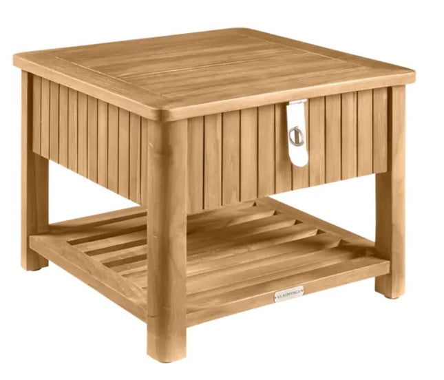 IBIZA Low Teak Table with Box - hospitality