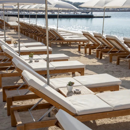 IBIZA Sunlounger Teak Outdoor Sun Bed - hospitality