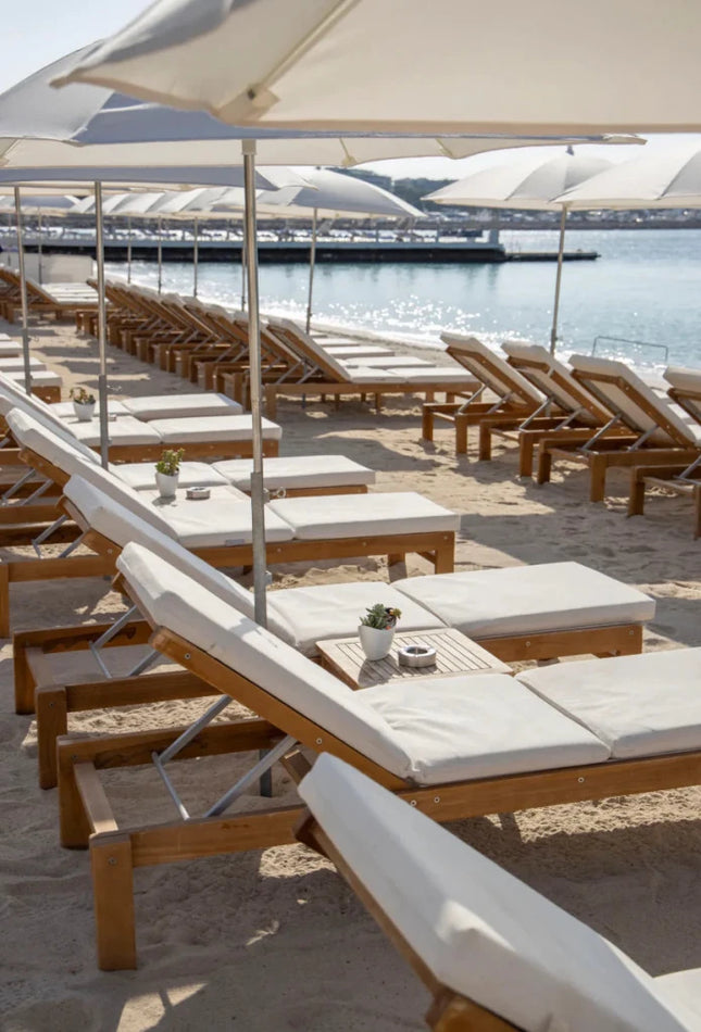 IBIZA Sunlounger Teak Outdoor Sun Bed - hospitality