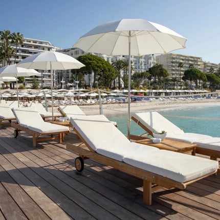 IBIZA Sunlounger Teak Outdoor Sun Bed - hospitality