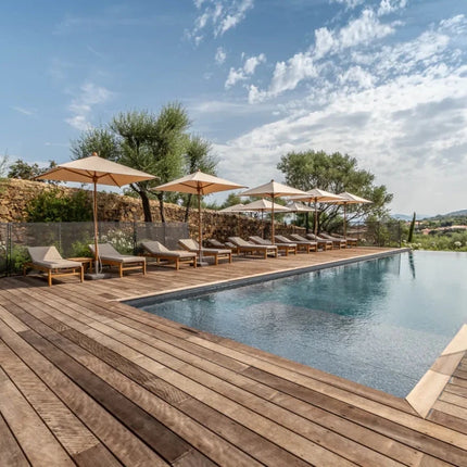 IBIZA Sunlounger Teak Outdoor Sun Bed - hospitality