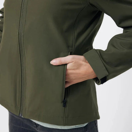 IMakal women recycled polyester soft shell jacket - hospitality