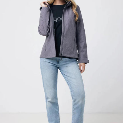 IMakal women recycled polyester soft shell jacket - hospitality
