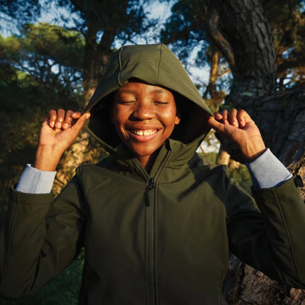 IMakal women recycled polyester soft shell jacket - hospitality