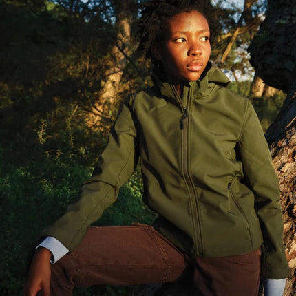 IMakal women recycled polyester soft shell jacket - hospitality