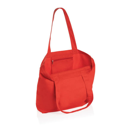 Impact Aware™ 240 gsm rcanvas shopper w/pocket - hospitality