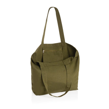 Impact Aware™ 240 gsm rcanvas shopper w/pocket undyed - hospitality