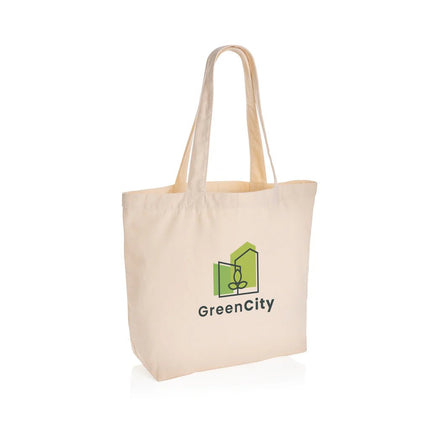 Impact Aware™ 240 gsm rcanvas shopper w/pocket undyed - hospitality