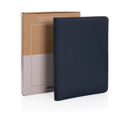 Impact Aware™ deluxe 300D tech portfolio with zipper - hospitality