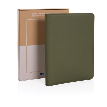 Impact Aware™ deluxe 300D tech portfolio with zipper - hospitality