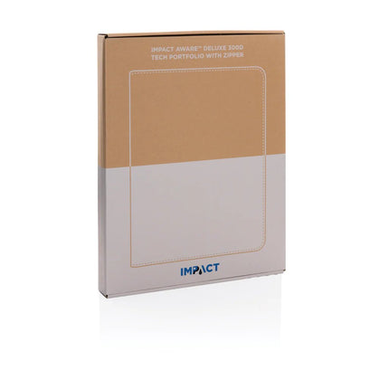 Impact Aware™ deluxe 300D tech portfolio with zipper - hospitality
