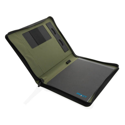 Impact Aware™ deluxe 300D tech portfolio with zipper - hospitality