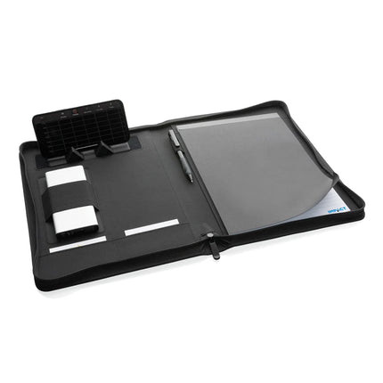 Impact Aware™ deluxe 300D tech portfolio with zipper - hospitality