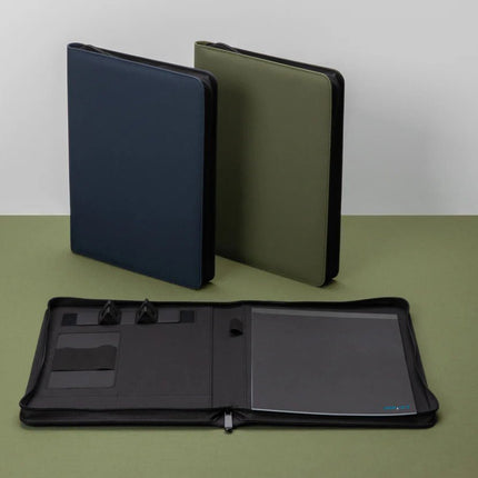 Impact Aware™ deluxe 300D tech portfolio with zipper - hospitality