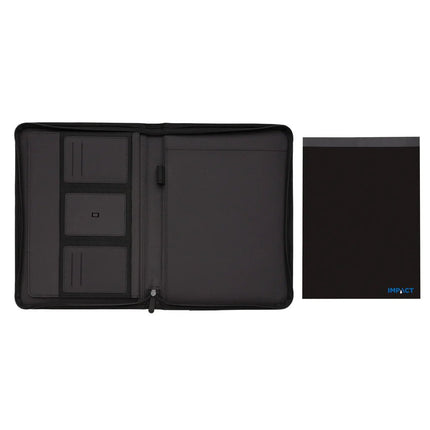Impact AWARE™ RPET A4 portfolio with zipper - hospitality