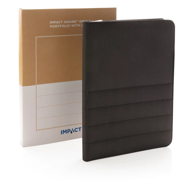 Impact AWARE™ RPET A4 portfolio with zipper - hospitality