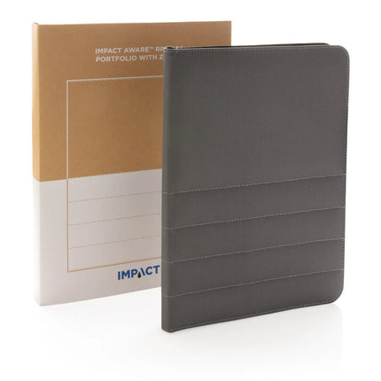Impact AWARE™ RPET A4 portfolio with zipper - hospitality