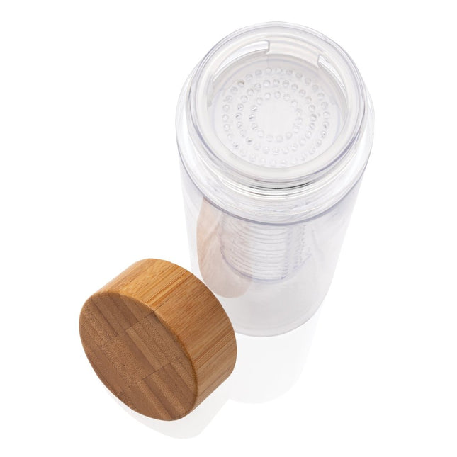 Infuser bottle with bamboo lid 640ml pack of 25 - hospitality