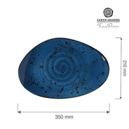 Iris organic shape plate, 350x210mm - hospitality