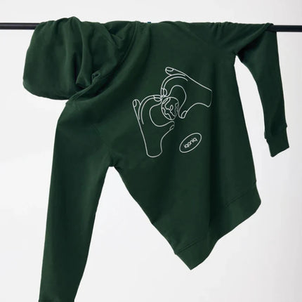 Jaspe recycled cotton hoodie - hospitality