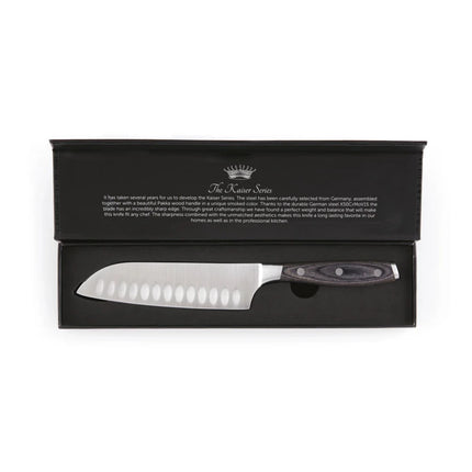 Kaiser Collection Santoku Knife German X50CrMoV15 Steel With Pakkawood Handle 14 Cm Blade Precision Craftsmanship - hospitality