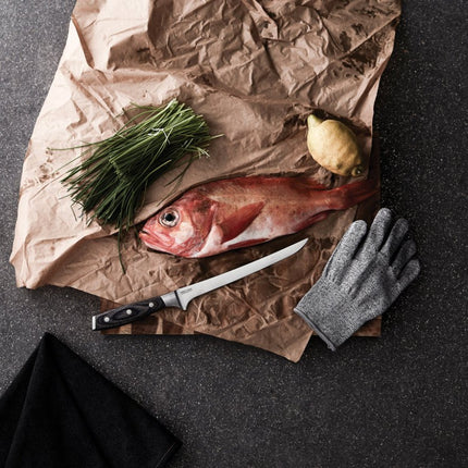 Kaiser Fillet Set In X50CrMoV1 Steel Filleting Knife Heritage Collection With Steel Mesh Glove And Odour Removing Soap - hospitality
