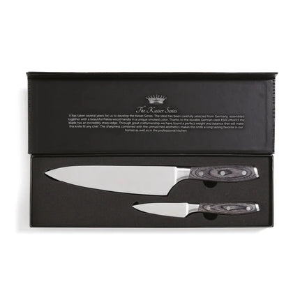 Kaiser Signature Pakkawood German Steel Chef Set - hospitality