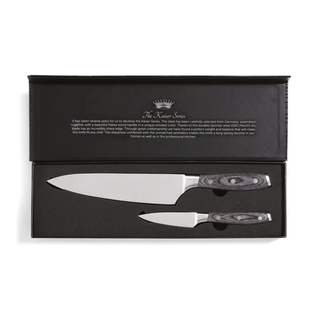 Kaiser Signature Pakkawood German Steel Chef Set - hospitality