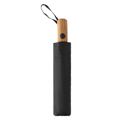 Kaycey 21" AWARE™ RPET Acacia wood mini auto open umbrella - hospitality