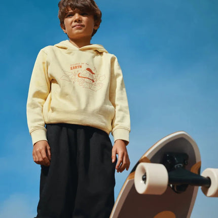 Kids recycled cotton hoodie with sidepockets - hospitality