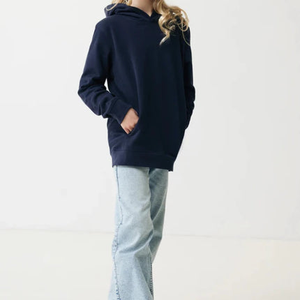 Kids recycled cotton hoodie with sidepockets - hospitality