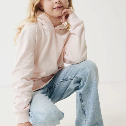 Kids recycled cotton hoodie with sidepockets - hospitality