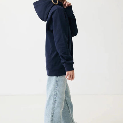 Kids recycled cotton hoodie with sidepockets - hospitality