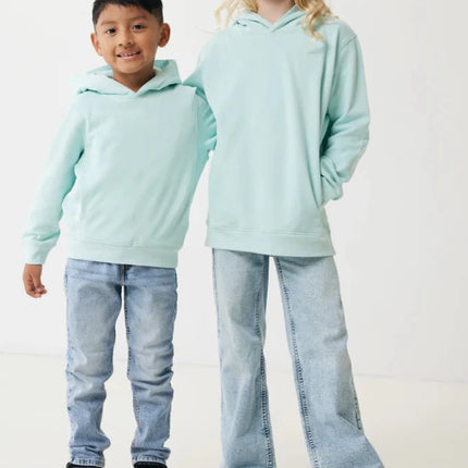 Kids recycled cotton hoodie with sidepockets - hospitality
