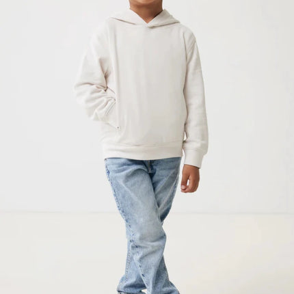 Kids recycled cotton hoodie with sidepockets - hospitality