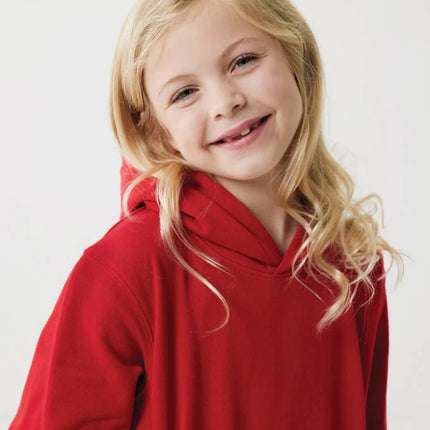 Kids recycled cotton hoodie with sidepockets - hospitality