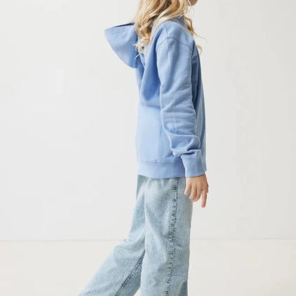Kids recycled cotton hoodie with sidepockets - hospitality