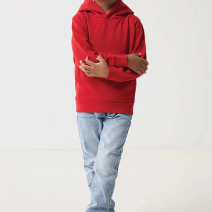 Kids recycled cotton hoodie with sidepockets - hospitality