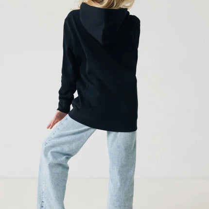 Kids recycled cotton hoodie with sidepockets - hospitality