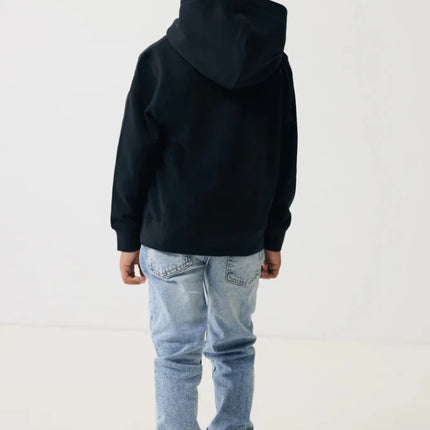 Kids recycled cotton hoodie with sidepockets - hospitality