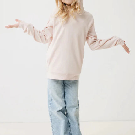 Kids recycled cotton hoodie with sidepockets - hospitality
