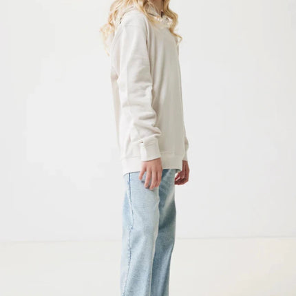 Kids recycled cotton hoodie with sidepockets - hospitality