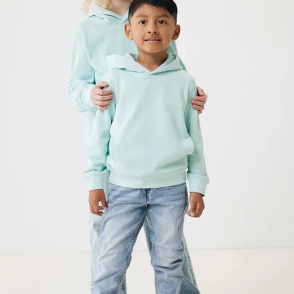 Kids recycled cotton hoodie with sidepockets - hospitality