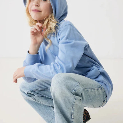 Kids recycled cotton hoodie with sidepockets - hospitality