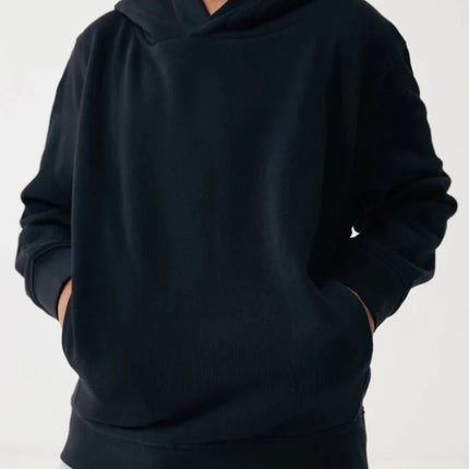 Kids recycled cotton hoodie with sidepockets - hospitality