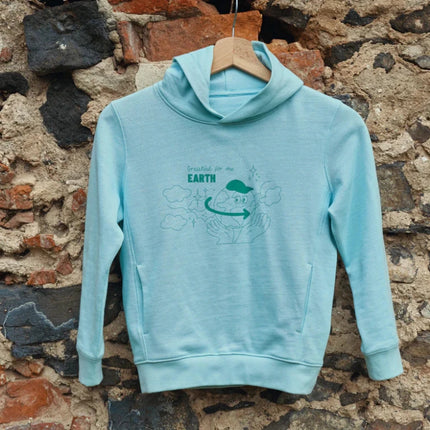 Kids recycled cotton hoodie with sidepockets - hospitality